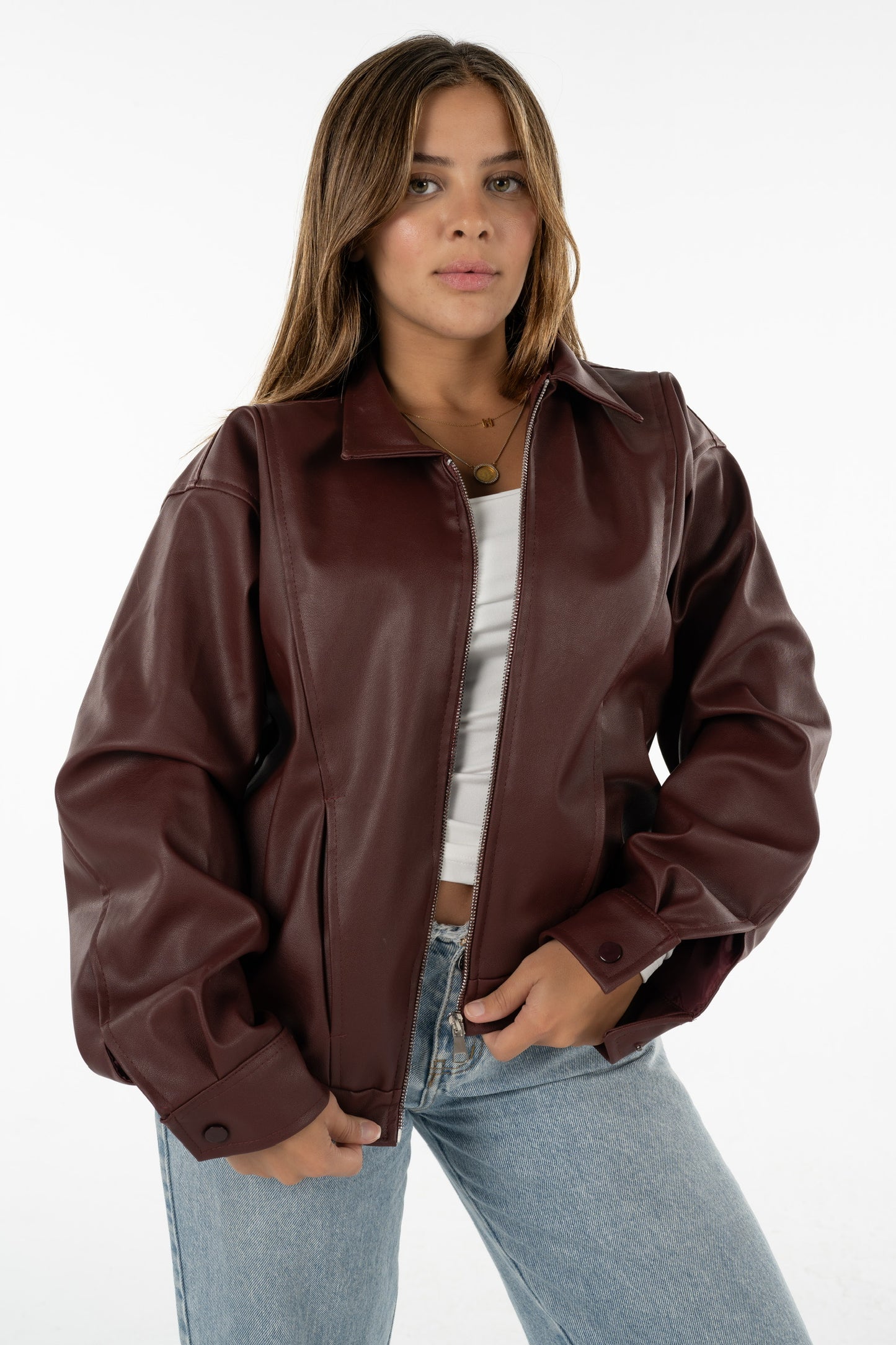 Burgundy Leather Jacket