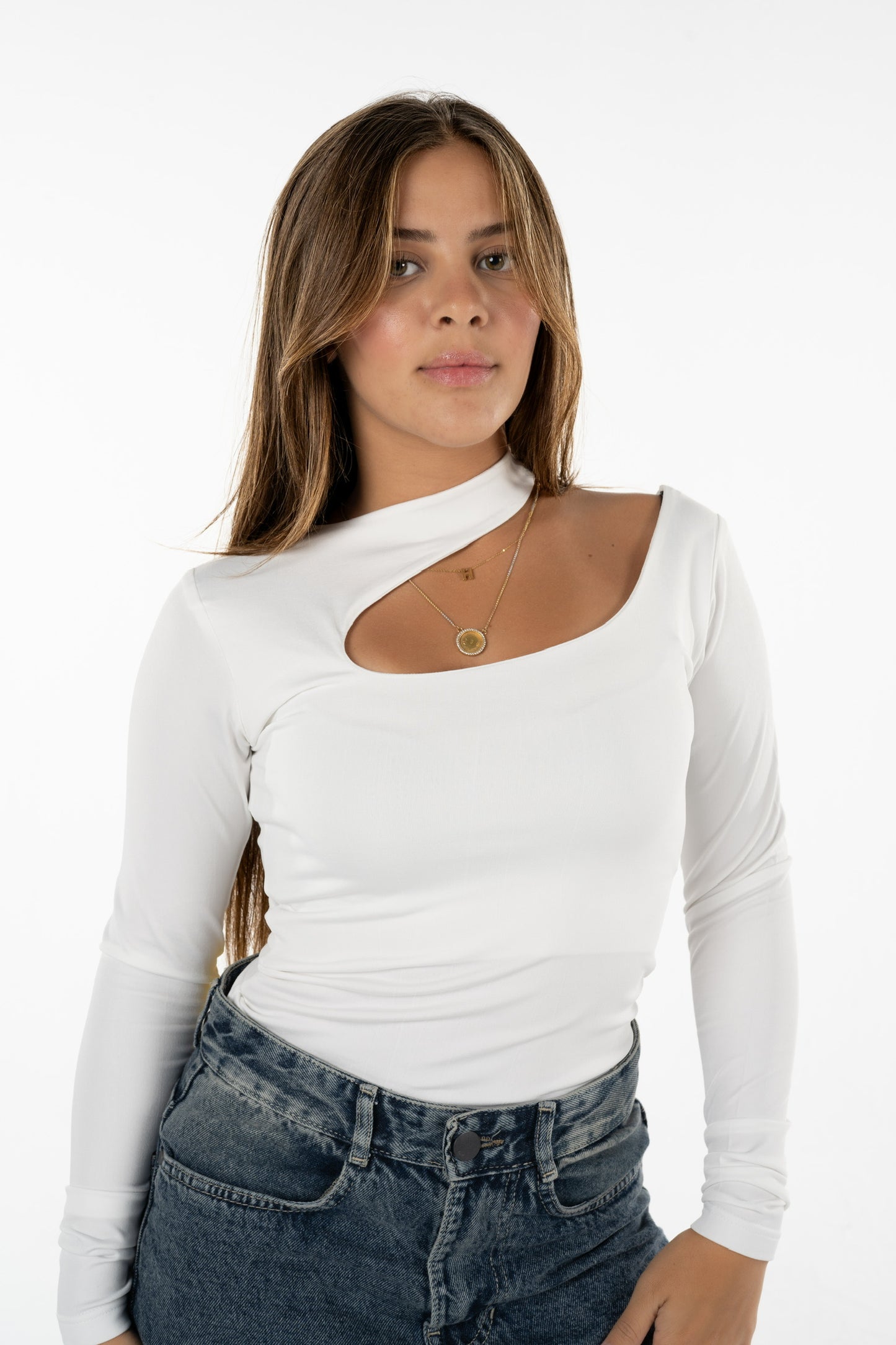 Ripped Front Cut Out Top