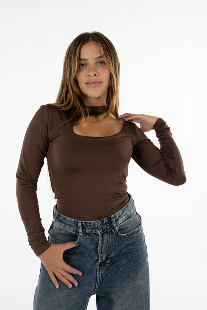 Ripped Front Cut Out Top