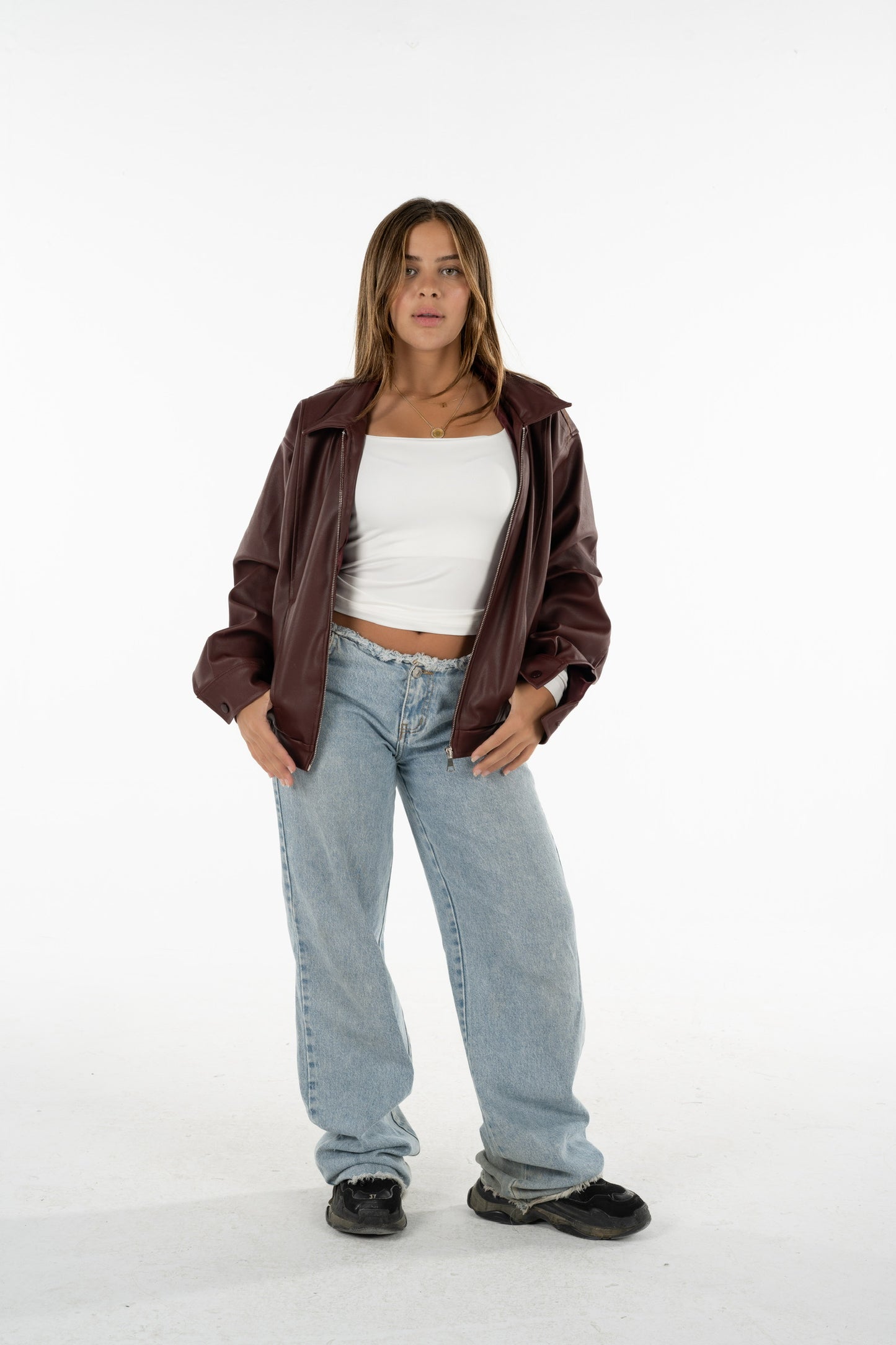 Burgundy Leather Jacket